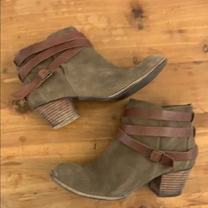 Suede dolce vita ankle boots with leather wrap